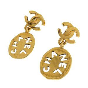 CHANEL Vintage Gold Earrings